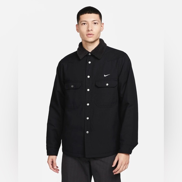 Nike SB Padded Flannel Skate Jacket Black DQ6328 010 Men's Size Large